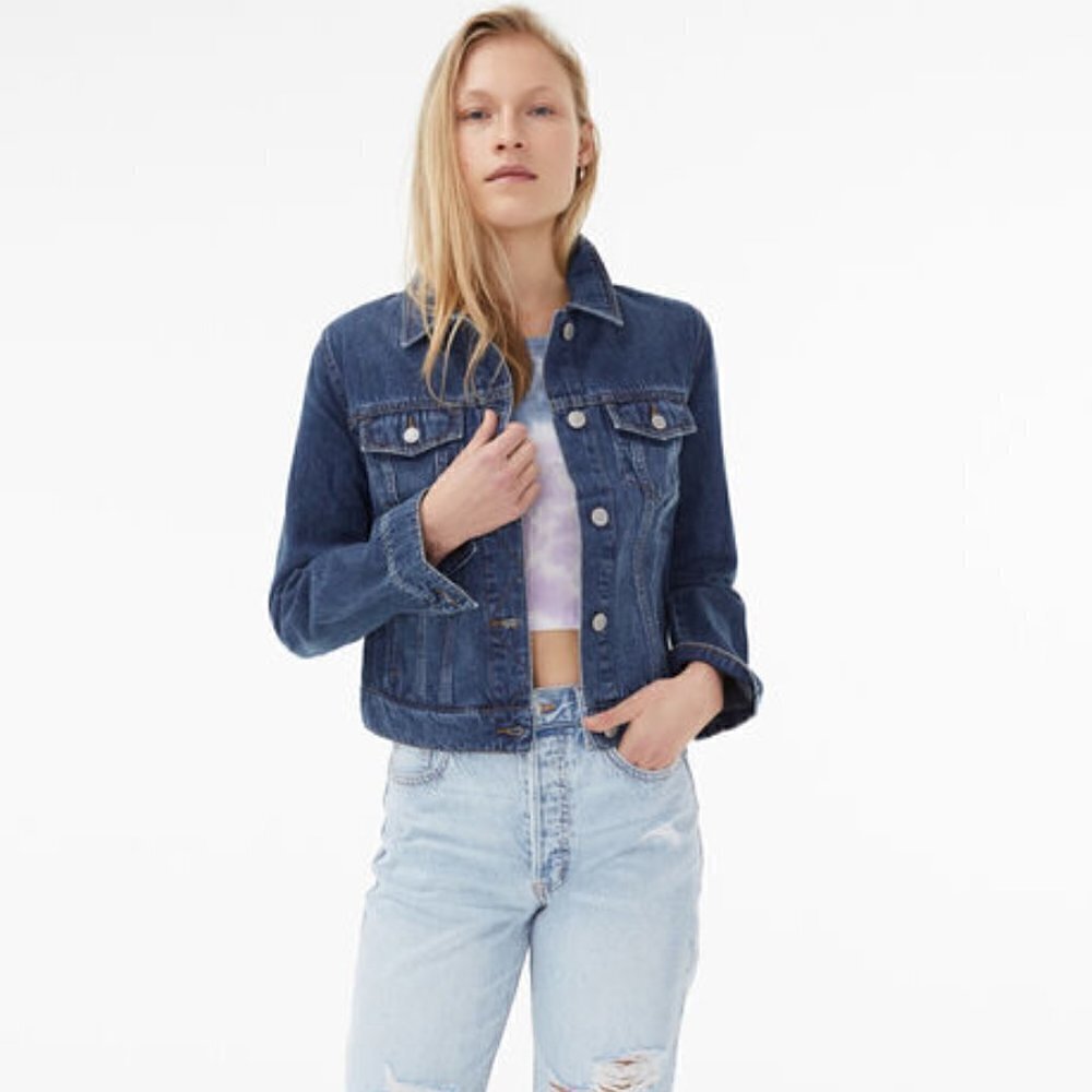 Aeropostale Blue Jean Button Down Jacket M